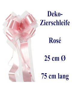 Schleife, Deko-Schleife, Zierschleife, 25 cm groß, Rosee