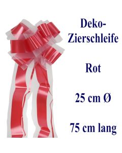 Schleife, Deko-Schleife, Zierschleife, 25 cm groß, Rot