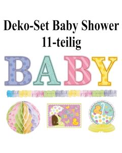 Deko-Set Baby Shower, 10-teilig