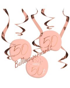 Deko-Wirbler zum 50. Geburtstag, Elegant Lush Blush 50