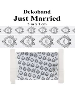 Deko-Zierband Just Married, 5 m