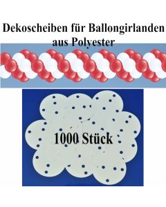 Dekoscheiben aus Polyester für Ballongirlanden, 1000 Stück