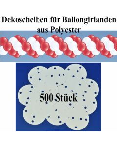 Dekoscheiben aus Polyester für Ballongirlanden, 500 Stück
