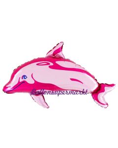 Delfin Luftballon ohne Helium, rosa