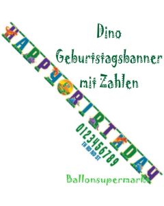 Dinosaurier Geburtstagsgirlande zum Kindergeburstag