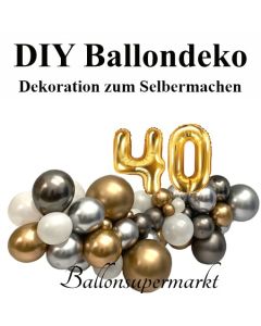 DIY Ballondeko zum 40. Geburtstag
