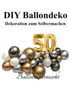 DIY Ballondeko zum 50. Geburtstag