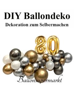 DIY Ballondeko zum 80. Geburtstag