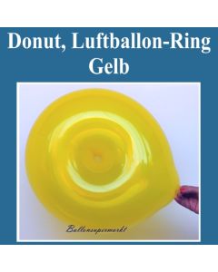 Ring-Luftballon, gelb, Ringballon, Latexballon in Ringform zur Ballondekoration