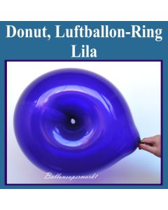 Ring-Luftballon, lila, Ringballon, Latexballon in Ringform zur Ballondekoration
