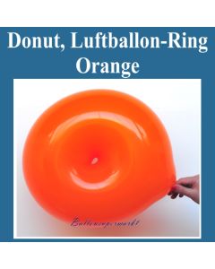 Ring-Luftballon, orange, Ringballon, Latexballon in Ringform zur Ballondekoration