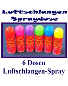 Luftschlangen-Spray 6 Dosen