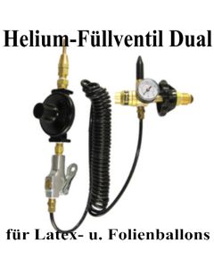 Duales Helium-Füllventil mit Schlauch für Latexballons und Folienballons