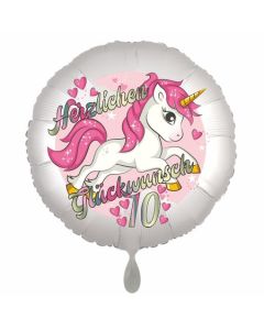 Einhorn Luftballon zum 10. Geburtstag