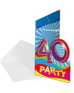 Einladungskarten zum 40. Geburtstag