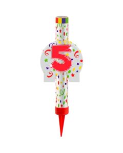 Eisfontäne Zahl 5, Dekoration zu Jubiläum und Geburtstag