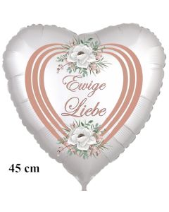 Ewige Liebe. Herzballon zur Hochzeit, Folienballon inklusive Helium