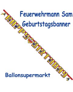 Feuerwehrmann Sam 2017 Geburtstagsbanner zum Kindergeburtstag