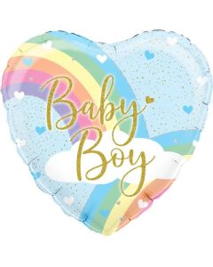 Folienballon, Rainbow Baby Boy, holo