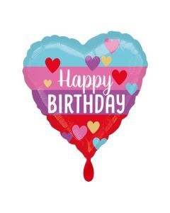 Happy Birthday Rainbow Herz Luftballon aus Folie