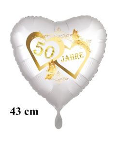 Folienballon 50 Jahre zur Goldhochzeit, inklusive Helium