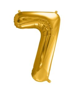 Luftballon Zahl 7, gold, 86 cm