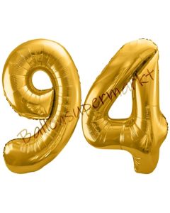 Luftballon Zahl 94, gold, 86 cm