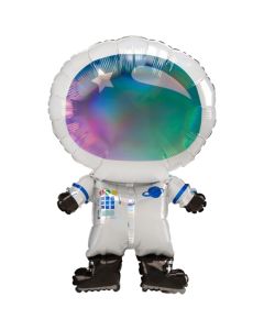 Irisierender Astronaut, Luftballon aus Folie mit Helium
