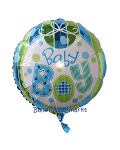 Baby Boy Luftballon aus Folie mit Helium