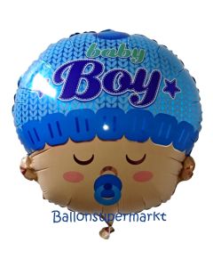 Luftballon mit Helium zu Geburt und Taufe eines Mädchens: Baby Boy Head