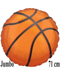 Jumbo Folienballon Basketball, inklusive Helium 