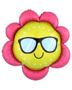 Emoji Blume, Folienballon mit Ballongas-Helium 