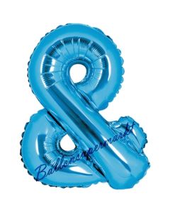 Luftballon Buchstabe &, blau, 35 cm