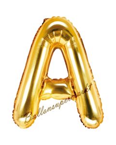 Luftballon Buchstabe A, gold, 35 cm