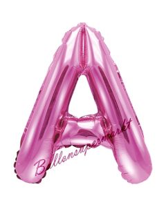 Luftballon Buchstabe A, pink, 35 cm