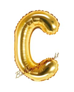 Luftballon Buchstabe C, gold, 35 cm