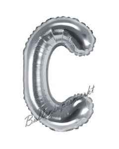 Luftballon Buchstabe C, silber, 35 cm