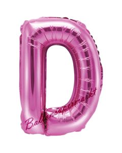Luftballon Buchstabe D, pink, 35 cm