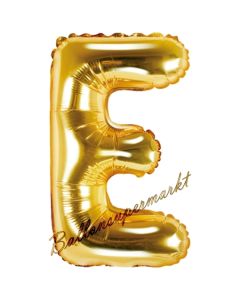 Luftballon Buchstabe E, gold, 35 cm
