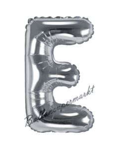 Luftballon Buchstabe E, silber, 35 cm