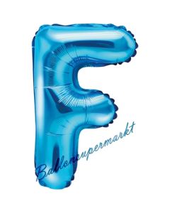 Luftballon Buchstabe F, blau, 35 cm