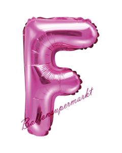 Luftballon Buchstabe F, pink, 35 cm