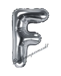 Luftballon Buchstabe F, silber, 35 cm