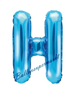 Luftballon Buchstabe H, blau, 35 cm