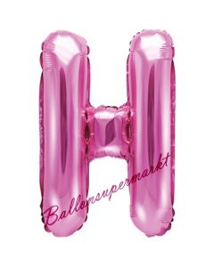 Luftballon Buchstabe H, pink, 35 cm