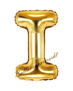 Luftballon Buchstabe I, gold, 35 cm