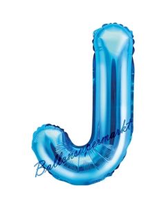 Luftballon Buchstabe J, blau, 35 cm