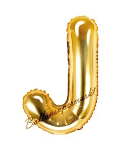 Luftballon Buchstabe J, gold, 35 cm