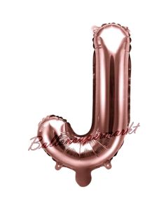 Luftballon Buchstabe J, roségold, 35 cm