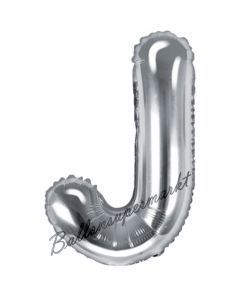 Luftballon Buchstabe J, silber, 35 cm